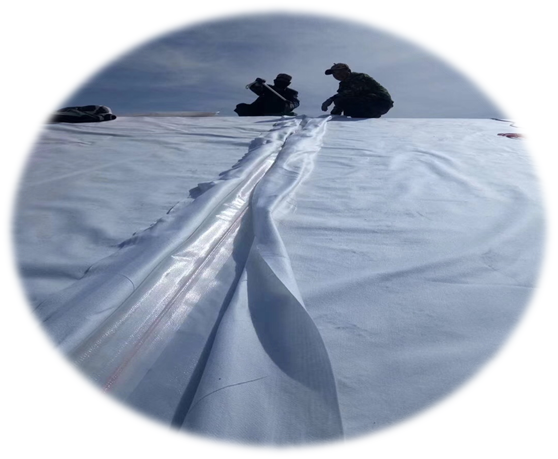 長絲復(fù)合土工膜廢料場防污等多功能上線