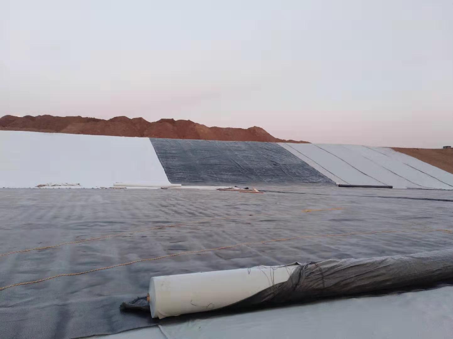 復(fù)合土工膜與大壩防滲墻、防浪墻、大壩兩側(cè)腳趾板錨固結(jié)構(gòu)情況